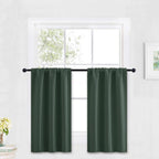 RYB HOME Kitchen Blackout Curtains Over Sink 36 inch Length, Rod Pocket