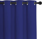 NICETOWN Blackout 72 inch Curtains for Kids Room, Grommet Room Darkening Thermal Insulated Solid Window Treatments Sound Reducing for Bedroom, 2 Panels, W37 x L72, Navy Blue