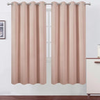 LEMOMO Blush Thermal Blackout Curtains/52 x 72 Inch/Set of 2 Panels Room Darkening Curtains for Bedroom
