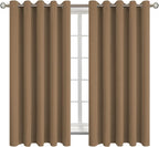 BGment Blackout Curtains for Bedroom - Grommet Thermal Insulated Room Darkening Curtains for Living Room, Set of 2 Panels (70 x 63 Inch, Taupe)