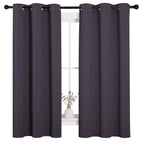 NICETOWN Grey Blackout Curtains for Bedroom 42" Wide x 63" Long 2 Panels
