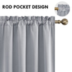 DWCN Blackout Curtains for Bedroom Living Room 52 x 45 Inch Long 2 Panels