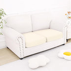 Smiry Printed Couch Cushion Covers, Stretch Soft Couch Covers for Sofa, Washable Non-Slip Sofa Slipcover Furniture Protector for Indoor and Outdoor (2 Pack, Cream)