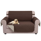 U-NICE HOME Loveseat Sofa Cover for 2 Cushion Couch, Dark Grey/Light Grey