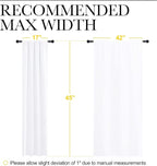 NICETOWN Window Curtain Panels - Rod Pocket Curtain Set for Bedroom (White, 2 Panels, 42 by 45)