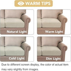 H.VERSAILTEX Super Stretch Individual Seat Cushion Covers - Sofa & Couch Cushion Slipcover Sets - Thick Jacquard Textured Twill Fabric (3 Piece, Island Fossi)