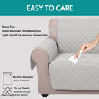 U-NICE HOME Reversible Recliner Chair Covers, Light Grey