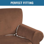 H.VERSAILTEX Stretch Velvet Sofa Covers Large Couch Covers Sofa Slipcovers Furniture Protector Soft with Non Slip Elastic Bottom, Feature Thick Comfy Rich Velour (Extra Wide Sofa 98"-105", Caramel)