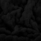 Puncuntex Black Throw Blanket 90"×90" inches Fuzzy 3D Jacquard Decorative Flannel Fleece Super Soft Plush Cozy Blanket for Couch Sofa Chair Lightweight