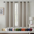 MIULEE Natural Blackout Curtains - Bedroom Window Treatment Curtains Thermal Insulated Room Darkening Drapes for Living Room Kitchen Grommet Light Blocking Drapery, 40 x 45 Inches Long, 2 Panels