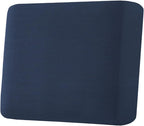 H.VERSAILTEX Super Stretch Individual Seat Cushion Covers Sofa Covers Couch Cushion Covers Slipcover Sets Thick Jacquard Textured Twill Fabric (1 Piece Chair Cushion Cover, Navy)