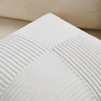 Fancy Homi 2 Packs White Lumbar Decorative Throw Pillow Covers 16x26 Inch for Living Room Couch Bed Sofa, Rustic Farmhouse Boho Home Decor, Soft Striped Corduroy Rectangle Accent Cushion Case 65x40 cm