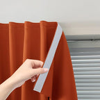 Self Adhesive Curtains Portable Blackout Curtain Simple and Easy to Install Bedroom Window Thermal Lnsulated Kitchen Room Darkening Black Small Drapes, 35" W X 79" L, Orange, 1 Panel