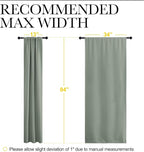 NICETOWN Window Curtains Blackout Drapes - Thermal Insulated Solid Rod Pocket Blackout Curtains/Draperies for Living Room (Sage Green, One Pair, 34 by 84-Inch)
