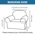 H.VERSAILTEX Stretch Velvet Armchair Cover Couch Covers 1 Cushion Chair Slipcover for Living Room Furniture Cover Crafted from Thick Comfy Rich Velour (Chair 31"-49", French Oak)