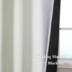 Sage Green and Greyish White Ombre Blackout Curtains for Bedroom 90 Inch