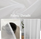 MIULEE White Window Sheer Curtains 2 Panels Width 38 x Length 72 Inches