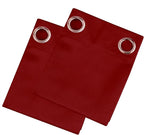 LEMOMO Blackout Curtains 66 x 54 Inch Long Red Curtains Set of 2 Panels Room Darkening Curtains for Bedroom and Living Room