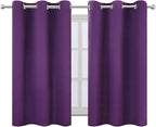 LEMOMO Purple Blackout Curtains 42 x 54 Inch Length Set of 2 Panels Grommet Bedroom Curtains for Living Room