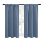 NICETOWN RV Blackout Curtains for Camper Windows, Short Blackout Curtains & Drapes, Thermal Insulated Blackout Curtain Panels for Kids Room, Play Room (Stone Blue, 29" Wide by 50" Long, 2 PCs)