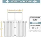 ChrisDowa Small Blackout Curtains for Kitchen and Bedroom 36 Inches Long