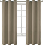 BGment Room Darkening Curtains 63 Inches Long - Grommet Thermal Insulated Drapes Window Treatment Curtains for Bedroom, 2 Panels, 42 x 63 Inch, Cocoa