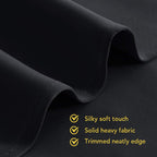 NICETOWN Blackout Curtain Panels 70 inches Length, Set of 2, 34 inches Wide, Black, Light Reducing Thermal Insulated Solid Grommet Room Darkening for Bedroom/Night Shift