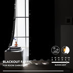 Deconovo Designer Series Silvery Cubic Printed Blackout Curtains for Bedroom Living Room Sliding Door, Thermal Insulated Soundproof Window Drapes, Black, 52W x 95L Inch, 2 Panels
