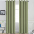 Yakamok Room Darkening Curtains 52x84 inch Length Sage Green-Living Room