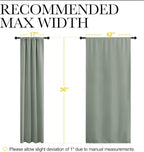NICETOWN Window Curtains Blackout Drapes - Thermal Insulated Solid Rod Pocket Blackout Curtains/Draperies for Living Room (Greyish Green, One Pair, 42 by 36-Inch)