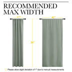 NICETOWN Window Curtains Blackout Drapes - Thermal Insulated Solid Rod Pocket Blackout Curtains/Draperies for Living Room (Greyish Green, One Pair, 42 by 36-Inch)