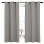 NICETOWN Blackout Curtains 63 inches Long, Thermal Insulated Solid Grommet Top Blackout Curtains/Drapes for Office (Sand Color, 1 Pair, 42 x 63 inches)