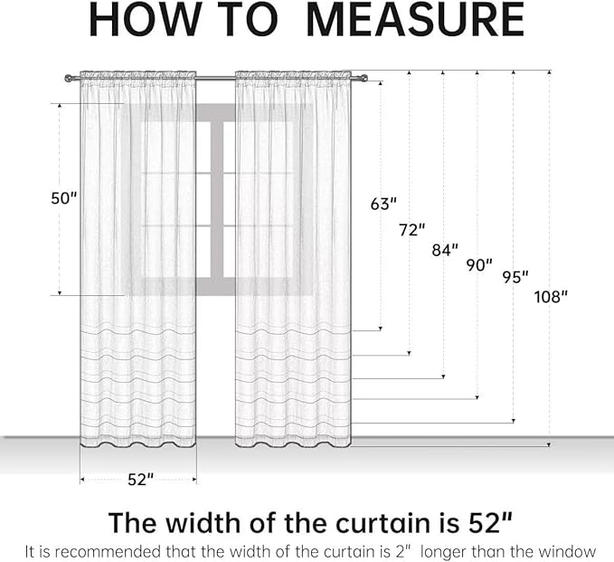 SpaceDresser Orange Sheer Curtains 4 Panels Rod Pocket Semi-Sheer Curtain 96 Inches Long Light Filtering Voile Window Drapes for Bedroom Living Room Kitchen, Each 52W x 96L