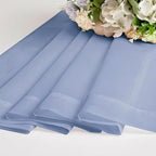 Chyhomenyc Sheer Curtains 30 inch Length 2 Panels - Light Filtering Voile Rod Pocket Short Window Curtians for Bathroom Living Room Farmhouse Small Windows, 42Wx30L inches, Denim Blue