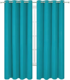 LEMOMO Blackout Curtains 52 x 90 Inch Long Teal Curtains Set of 2 Panels Room Darkening Curtains for Bedroom and Living Room