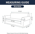 Cupuamon 2026 New Stretch Sofa Slipcovers Couch Cover for 3 Cushion Furniture Protector Sofa Covers with Elastic Bottom Jacquard Fabric Small Checks for Pets, Kids -Sofa, Wine