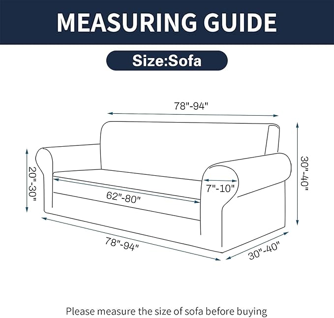 Cupuamon 2026 New Stretch Sofa Slipcovers Couch Cover for 3 Cushion Furniture Protector Sofa Covers with Elastic Bottom Jacquard Fabric Small Checks for Pets, Kids -Sofa, Peacock Blue