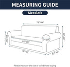 Cupuamon 2026 New Stretch Sofa Slipcovers Couch Cover for 3 Cushion Furniture Protector Sofa Covers with Elastic Bottom Jacquard Fabric Small Checks for Pets, Kids -Sofa, Dusty Pink