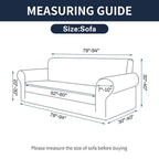 Cupuamon 2026 New Stretch Sofa Slipcovers Couch Cover for 3 Cushion Furniture Protector Sofa Covers with Elastic Bottom Jacquard Fabric Small Checks for Pets, Kids -Sofa, Tan