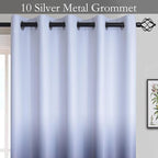 SimpleHome Gradient Color Ombre Room Darkening Curtains Blackout Black Thermal Insulated Grommet Panels Grommet Window Drapes for Living Room/Bedroom, Black,62x63 inches
