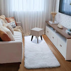 ONASAR White Runner Rugs for Bedroom Living Room, Luxury Bedside Fluffy Area Rug 2x6 Feet, Ultra Soft Plush Faux Fur Floor Throw Carpet for Hallway Nursery Kids Dorm Home Decor Aesthetic