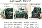 MSGKV Boho Throw Blanket 60"x80" 100% Cotton Bird Quilt for Bed & Couch