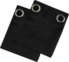 LEMOMO Blackout Curtains 66 x 72 Inch Long Black Curtains Set of 2 Panels Room Darkening Curtains for Bedroom and Living Room