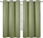 LEMOMO Sage Green Thermal Blackout Curtains/38 x 63 Inch/Set of 2 Panels Room Darkening Curtains for Bedroom