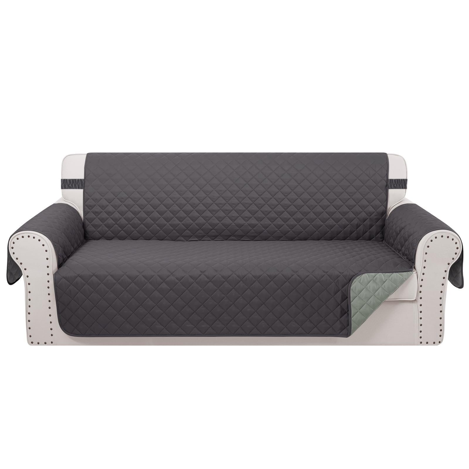 Luxshare Home Reversible Oversized Sofa Covers, XL Sofa, Dark Grey/Light Grey
