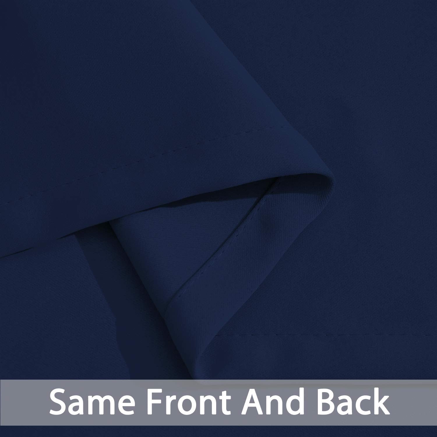 Yakamok Navy Blue Room Darkening Window Curtains 52x36 Inch for Kitchen