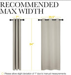 NICETOWN Blackout Curtains for Bedroom, Thermal Insulated Curtains & Drapes with Grommet Top for Living Room, Privacy Window Treatment Draperies (Natural, 34 W by 84 L, Set of 2)