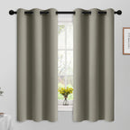 Yakamok Room Darkening Curtains 42x63 inch Length Taupe-Living Room