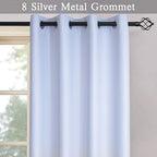 SimpleHome Ombre Curtains 52 x 63 Inch for Bedroom 2 Panels, Gradient Grey White to Black Light Blocking Thermal Insulated Grommet Room Darkening Window Curtain/Drapes for Living Room