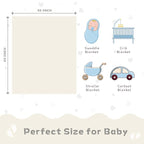 Yurhap Fleece Baby Blanket Heart Checkered Blanket, Ultra Soft Cozy Baby Blankets for Boys Girls, Fluffy Infant Toddler Newborn Receiving Blankets for Crib Stroller 30”×40” (Cream)